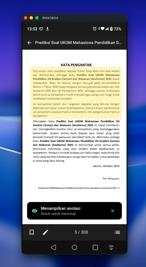 PDF Reader - Annotations List